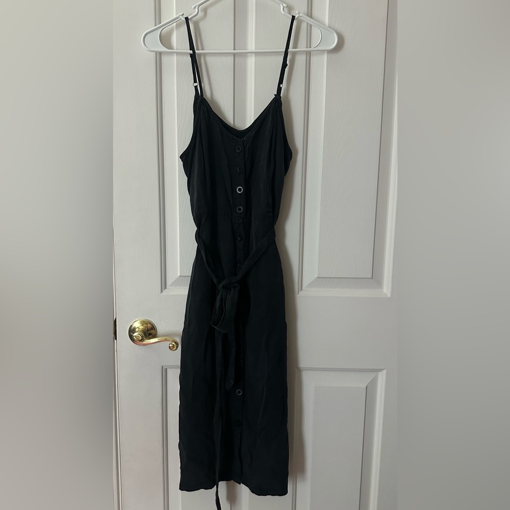 Thread & Supply black button up dress